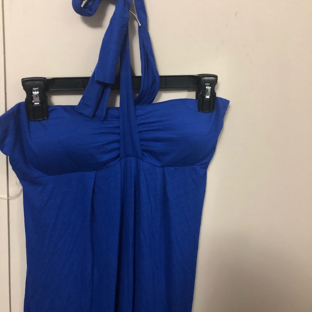 A blue dress